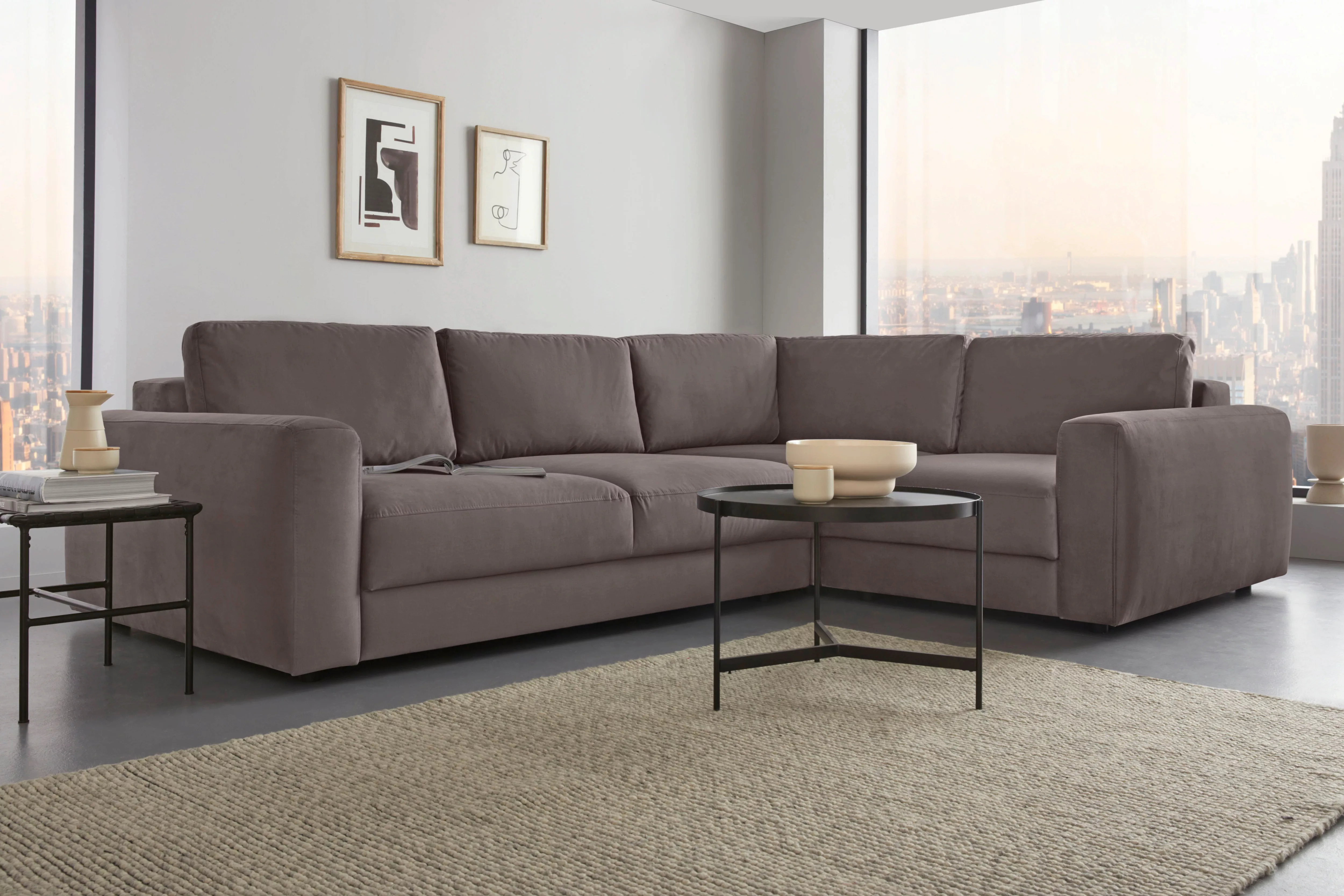 Places of Style Ecksofa "Bloomfield, Breite 304cm, Mega Polsterecke mit vie günstig online kaufen
