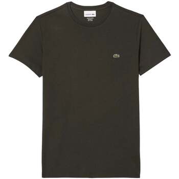 Lacoste  T-Shirts & Poloshirts Cotton Pima Crew Neck T-Shirt Dark Brown günstig online kaufen