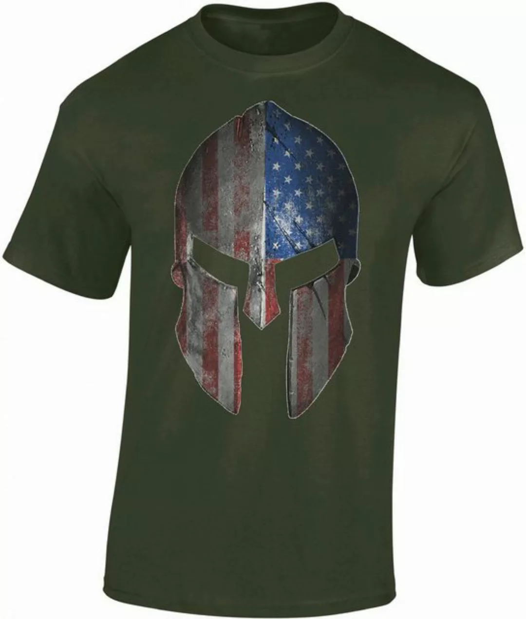 Baddery Print-Shirt US Army T-Shirt - American Spartan - USA Sparta Gym Spo günstig online kaufen