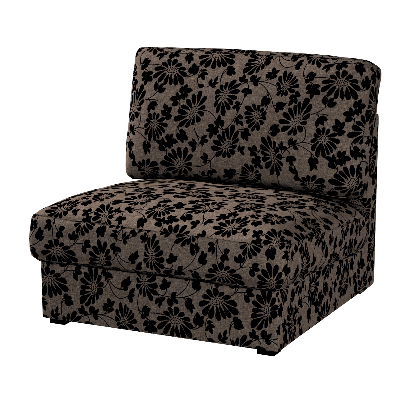 Bezug für Kivik Sessel nicht ausklappbar, braun-schwarz, Bezug für Sessel K günstig online kaufen