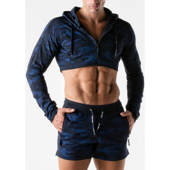 Code 22  Trainingsjacken Kurze Sportjacke mit Kapuze Urban Camo navy Code22 günstig online kaufen