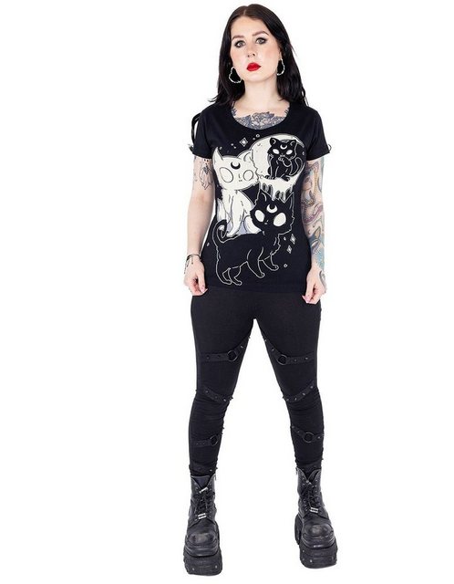 Cupcake Cult T-Shirt Midnight Kitty Okkult günstig online kaufen