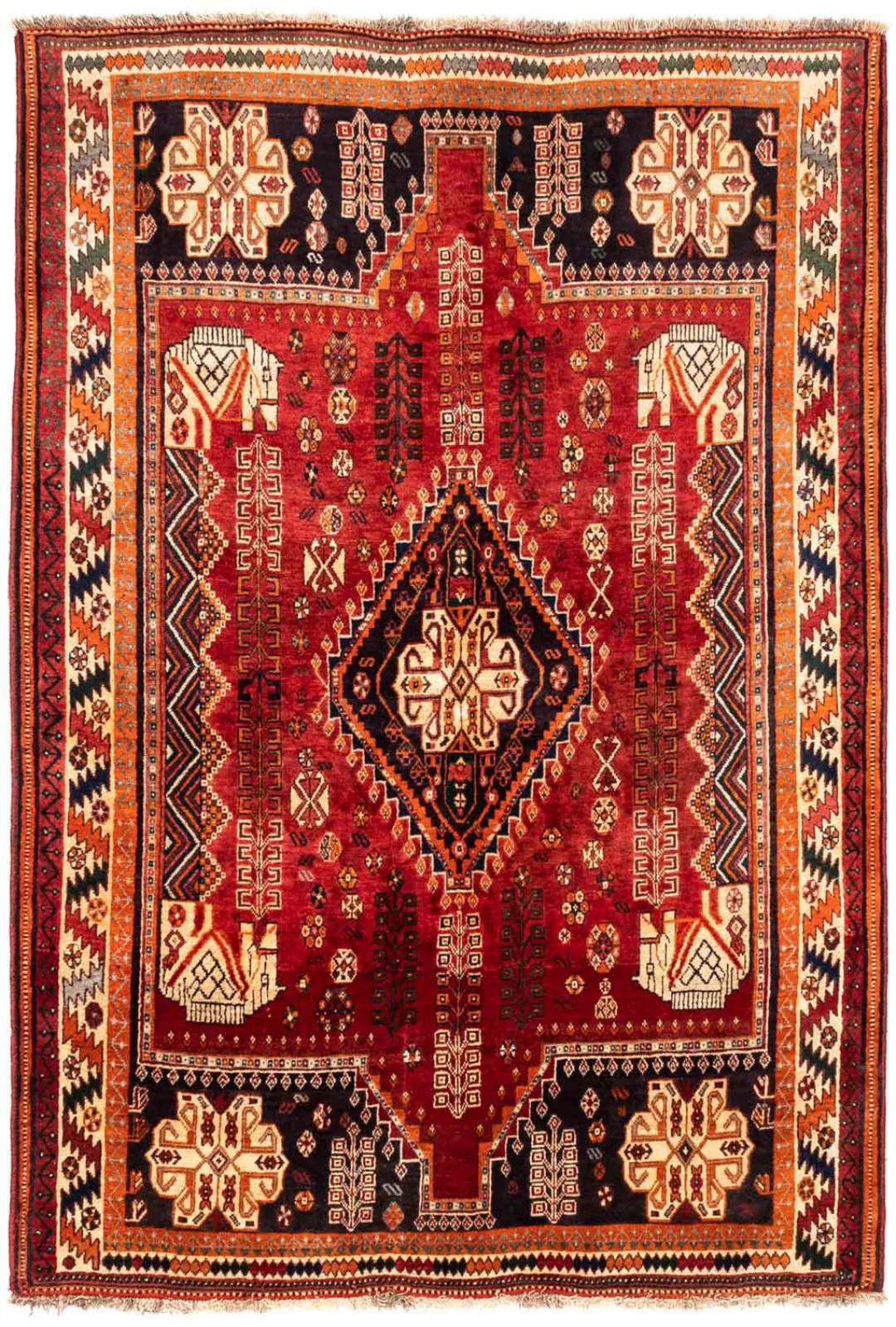 morgenland Wollteppich »Shiraz Medaillon 253 x 160 cm«, rechteckig, Unikat günstig online kaufen