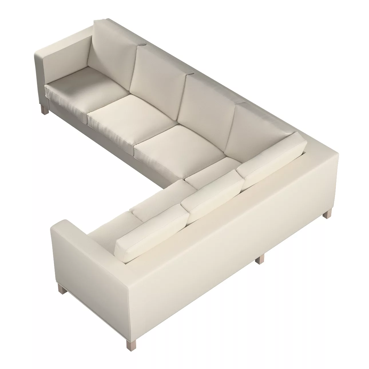 Bezug für Karlanda Sofa Ecke links, hellbeige, 36cm x 30cm x 50cm, Living I günstig online kaufen