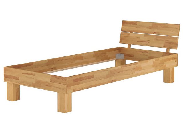 Erst-Holz® Einzelbett Buche massiv 100x200 mit Rost natur Gr. 100 x 200 günstig online kaufen