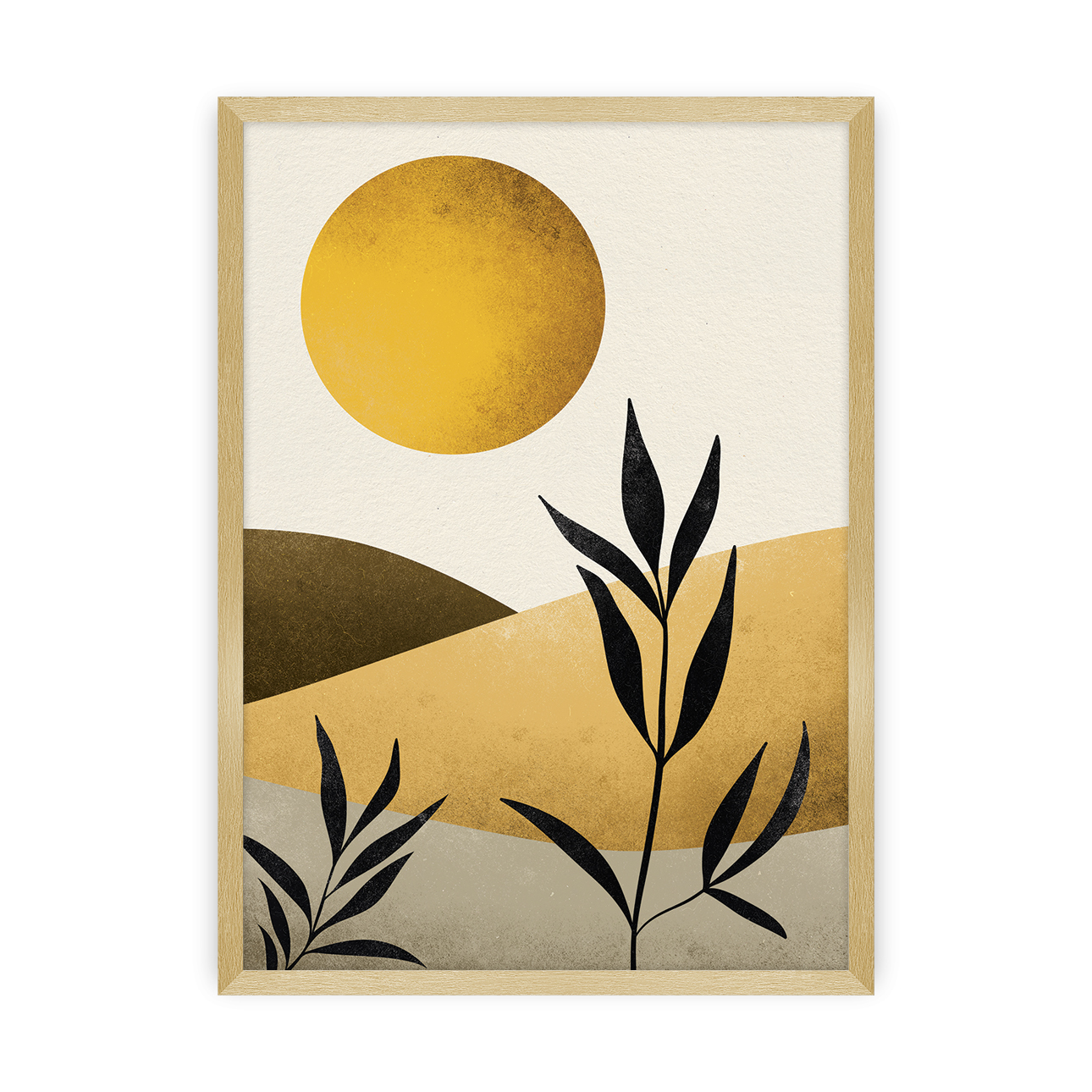 Poster Sand Desert, 40 x 50 cm, Ramka: Złota günstig online kaufen