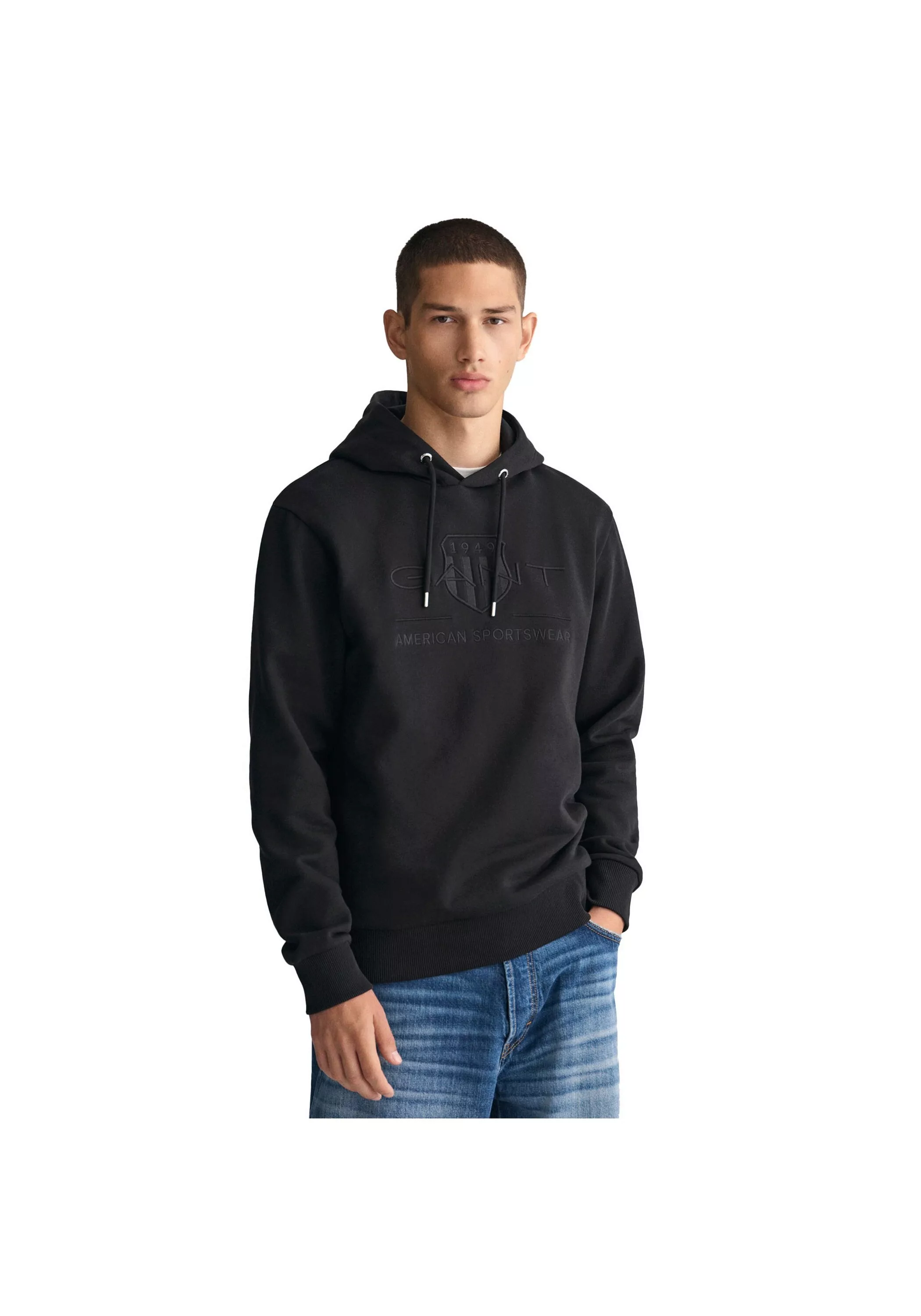 Gant Sweatshirt Herren Hoodie - REGULAR TONAL SHIELD HOODIE günstig online kaufen