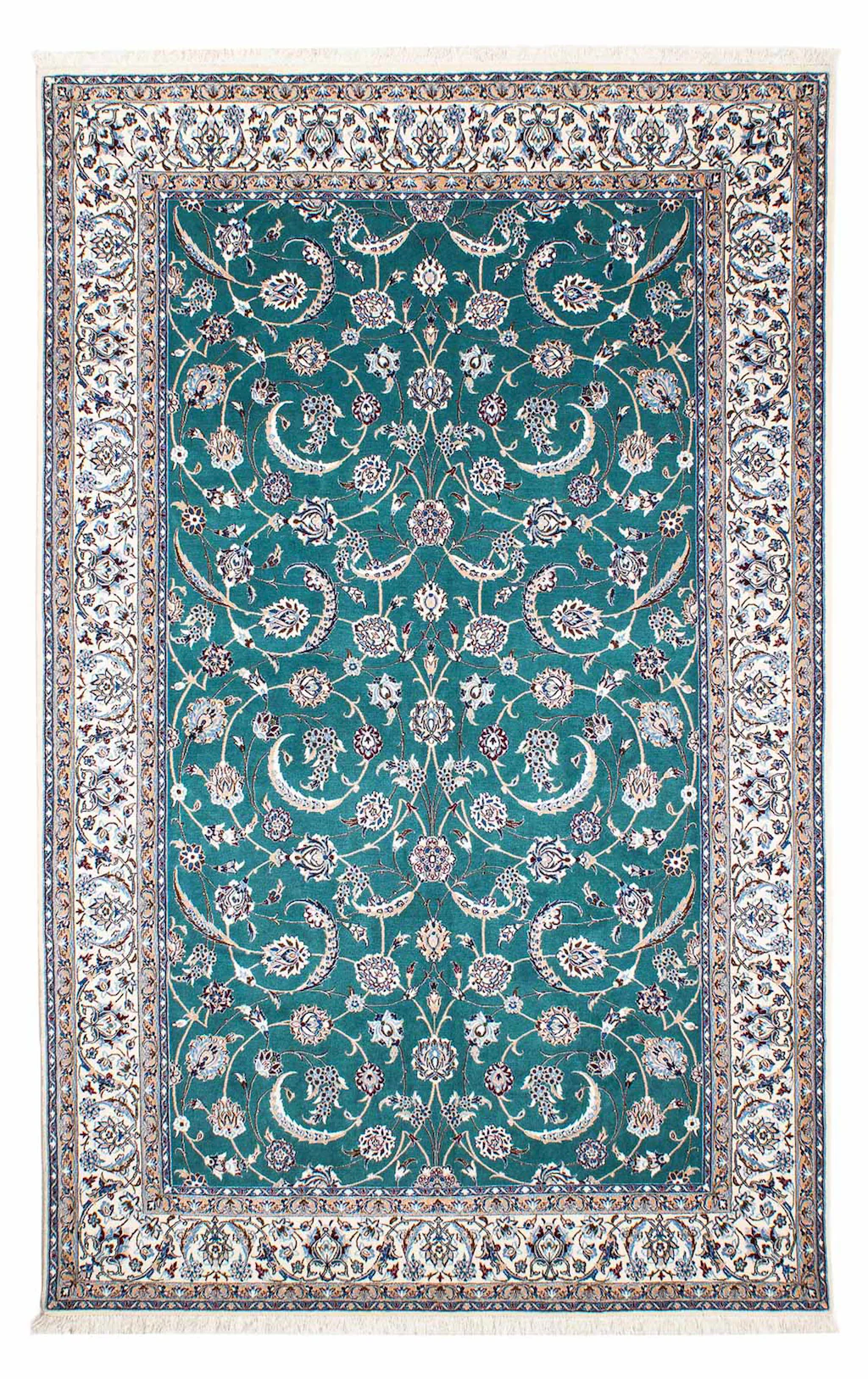 morgenland Orientteppich »Perser - Nain - Premium - 228 x 146 cm - blau«, r günstig online kaufen