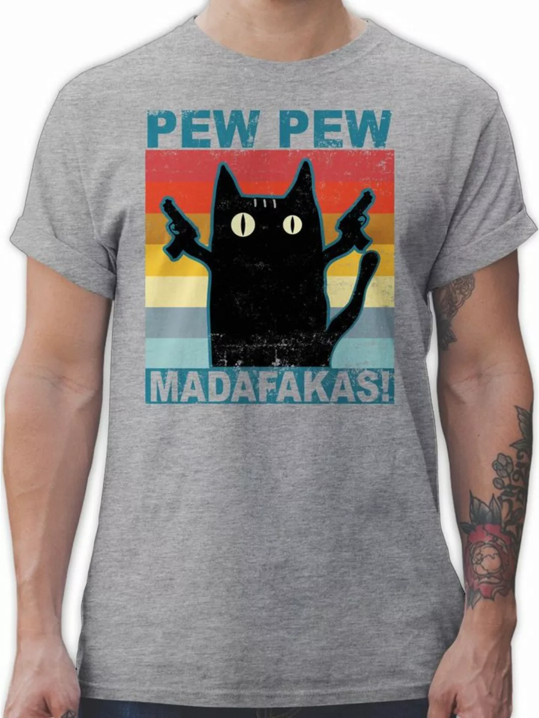 Shirtracer T-Shirt Pew Pew Madafakas pewpewpew Sprüche Statement günstig online kaufen