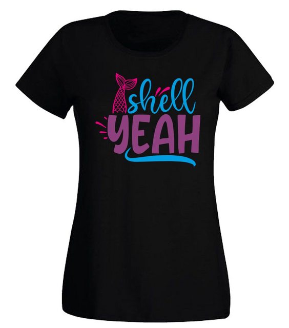 G-graphics T-Shirt Damen T-Shirt - Shell yeah Slim-fit, mit trendigem Front günstig online kaufen