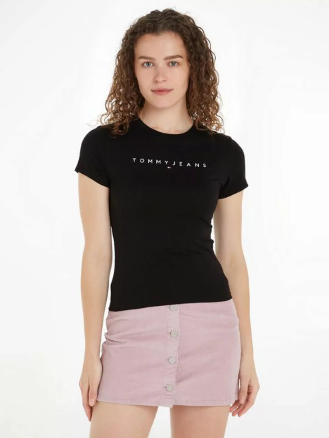 Tommy Jeans Kurzarmshirt TJW SLIM LINEAR TEE EXT mit Tommy Jeans Linear Log günstig online kaufen