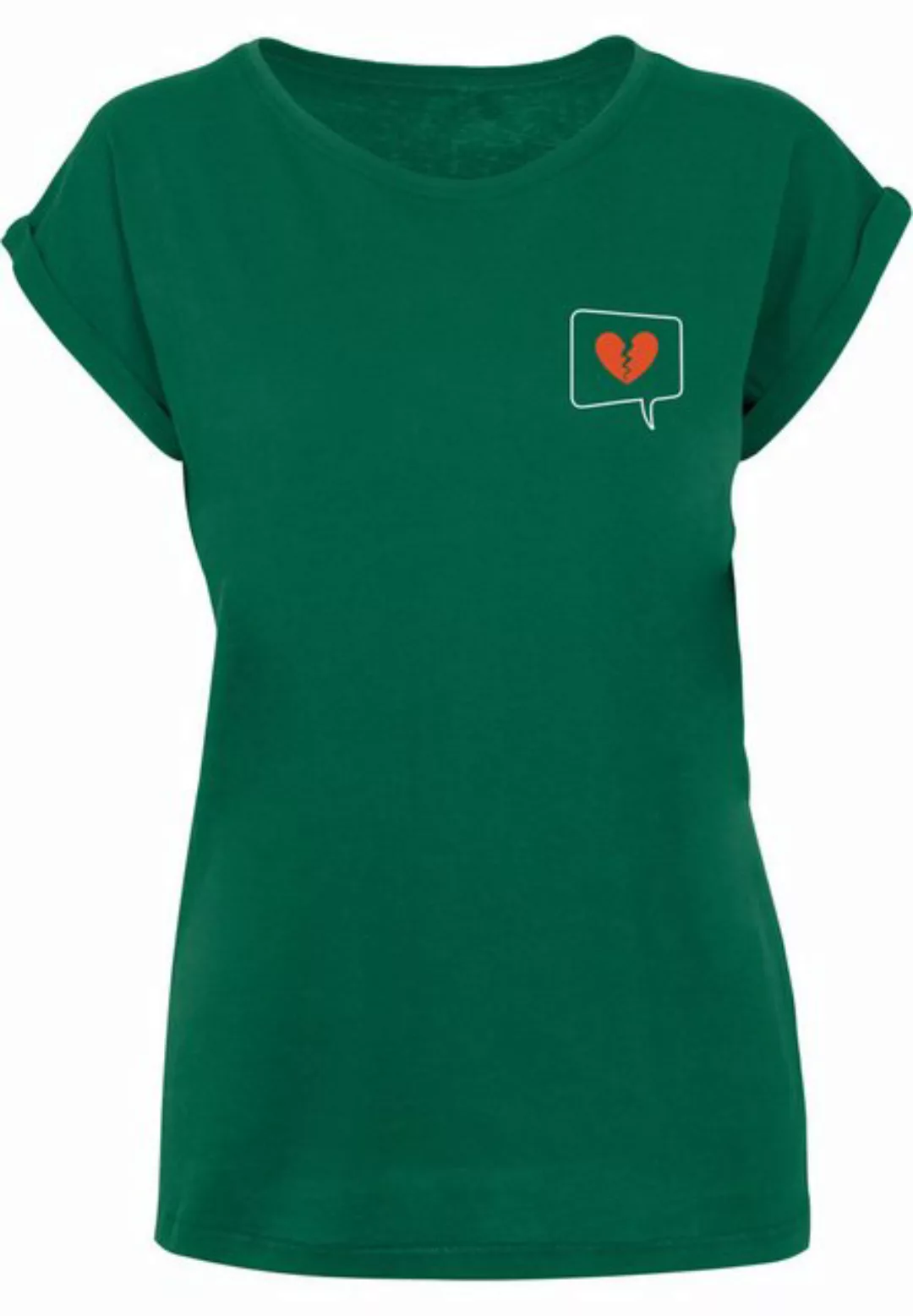 Merchcode T-Shirt Damen Ladies Heartbreak X Extended Shoulder Tee (1-tlg) günstig online kaufen