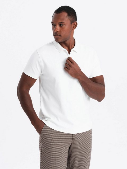 OMBRE Poloshirt Herren-Poloshirt mit Reißverschlusskragen günstig online kaufen