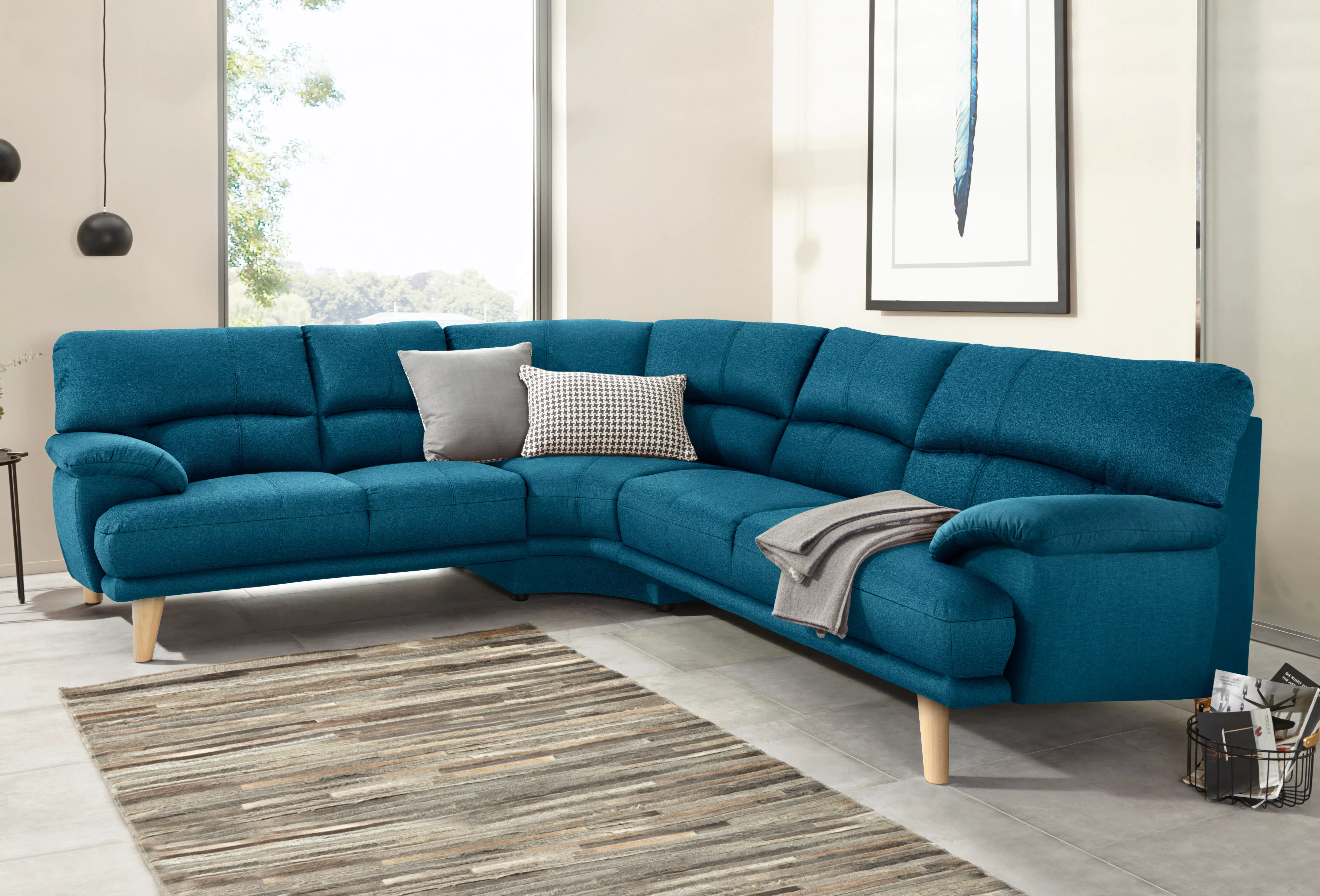 TRENDMANUFAKTUR Polsterecke "Cecilia, italienisches Designsprache, modern u günstig online kaufen