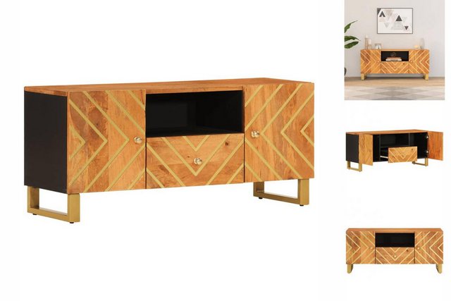 vidaXL TV-Schrank TV Schrank Sideboard Schrank Braun und Schwarz 105x33,5x4 günstig online kaufen