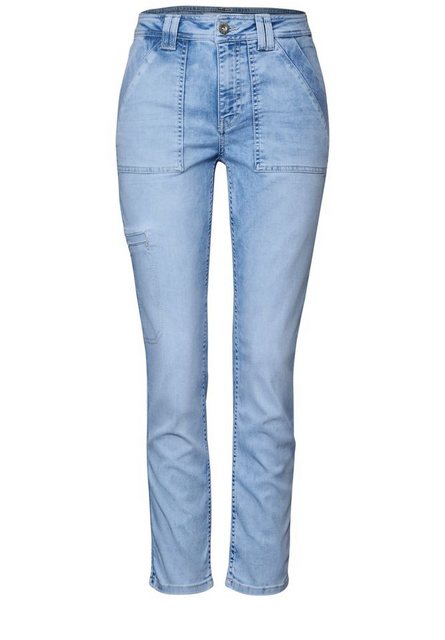 STREET ONE Stoffhose – Cargo-Jeans im Slim Fit günstig online kaufen