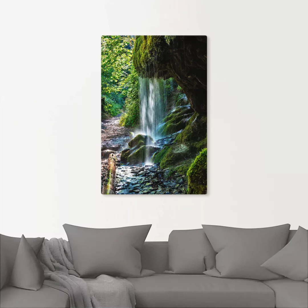 Artland Wandbild »Moosbedeckter Wasserfall«, Wasserfallbilder, (1 St.), als günstig online kaufen
