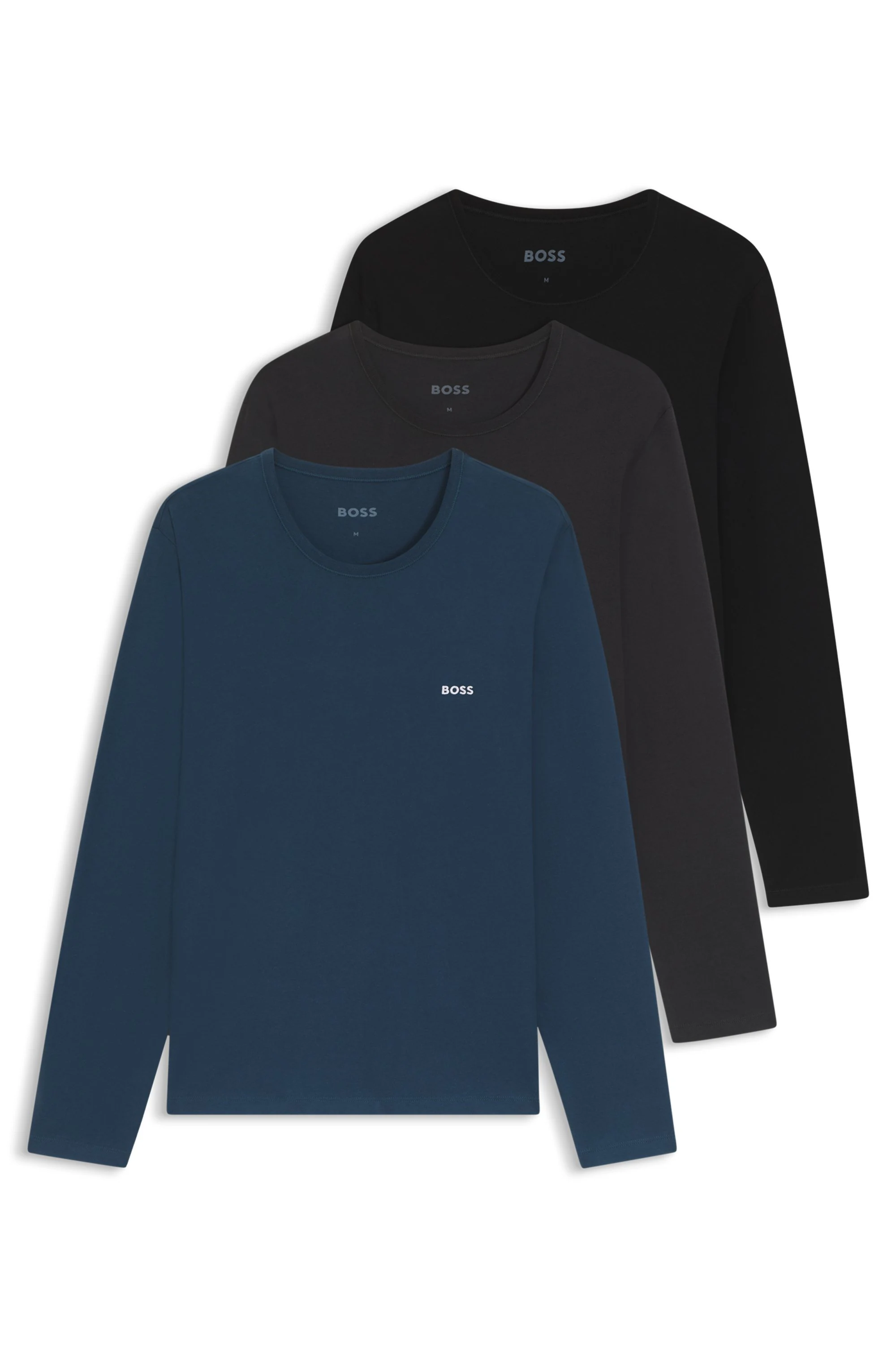 BOSS Langarmshirt "longsleeve-Shirt R-Neck Classic COTTON 3pcs/pack", (3 tl günstig online kaufen