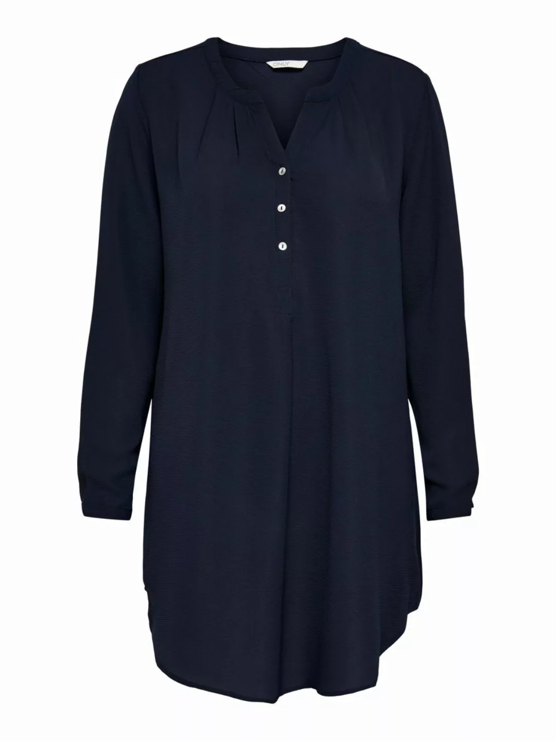 ONLY Einfarbiges Langarmhemd Damen Blau günstig online kaufen