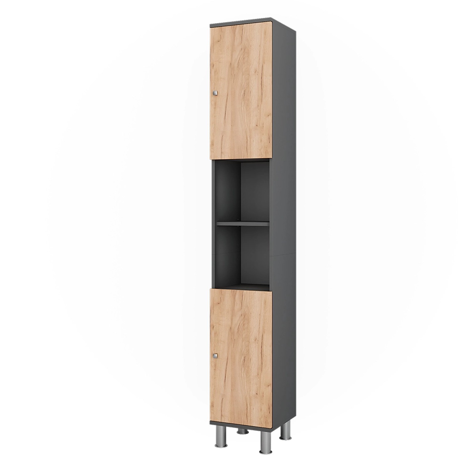 Vicco Hochschrank Fynn, Anthrazit/Goldkraft Eiche, 30 günstig online kaufen