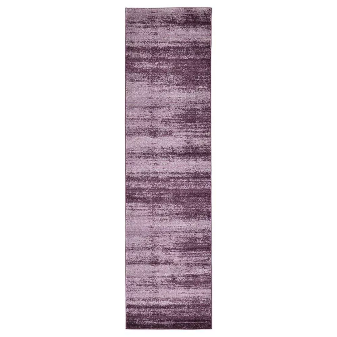 Wohnzimmerteppich modern in Violett-Aubergine Kurzflor günstig online kaufen