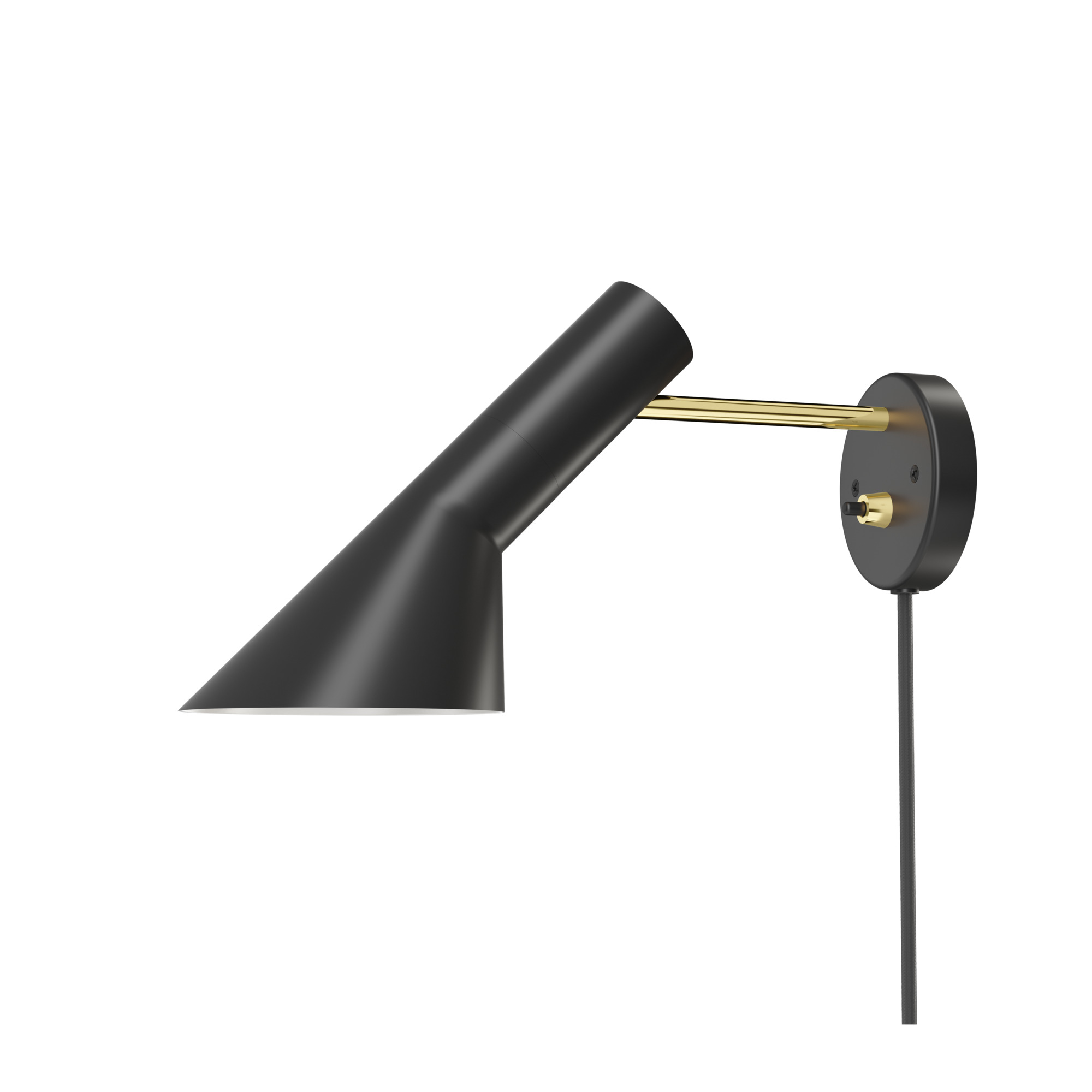 AJ Wandleuchte mit Kabel Messing/Schwarz günstig online kaufen