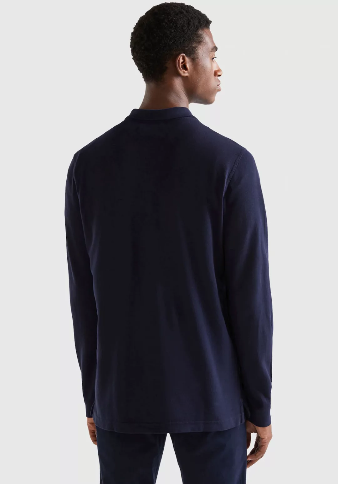 United Colors of Benetton Langarm-Poloshirt, mit seitlichen, kleinen Schlit günstig online kaufen