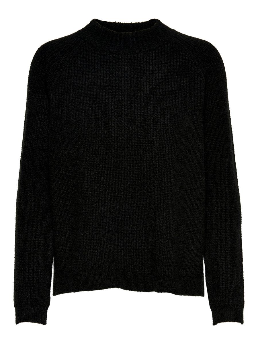 ONLY Stehkragen Strickpullover Damen Schwarz günstig online kaufen