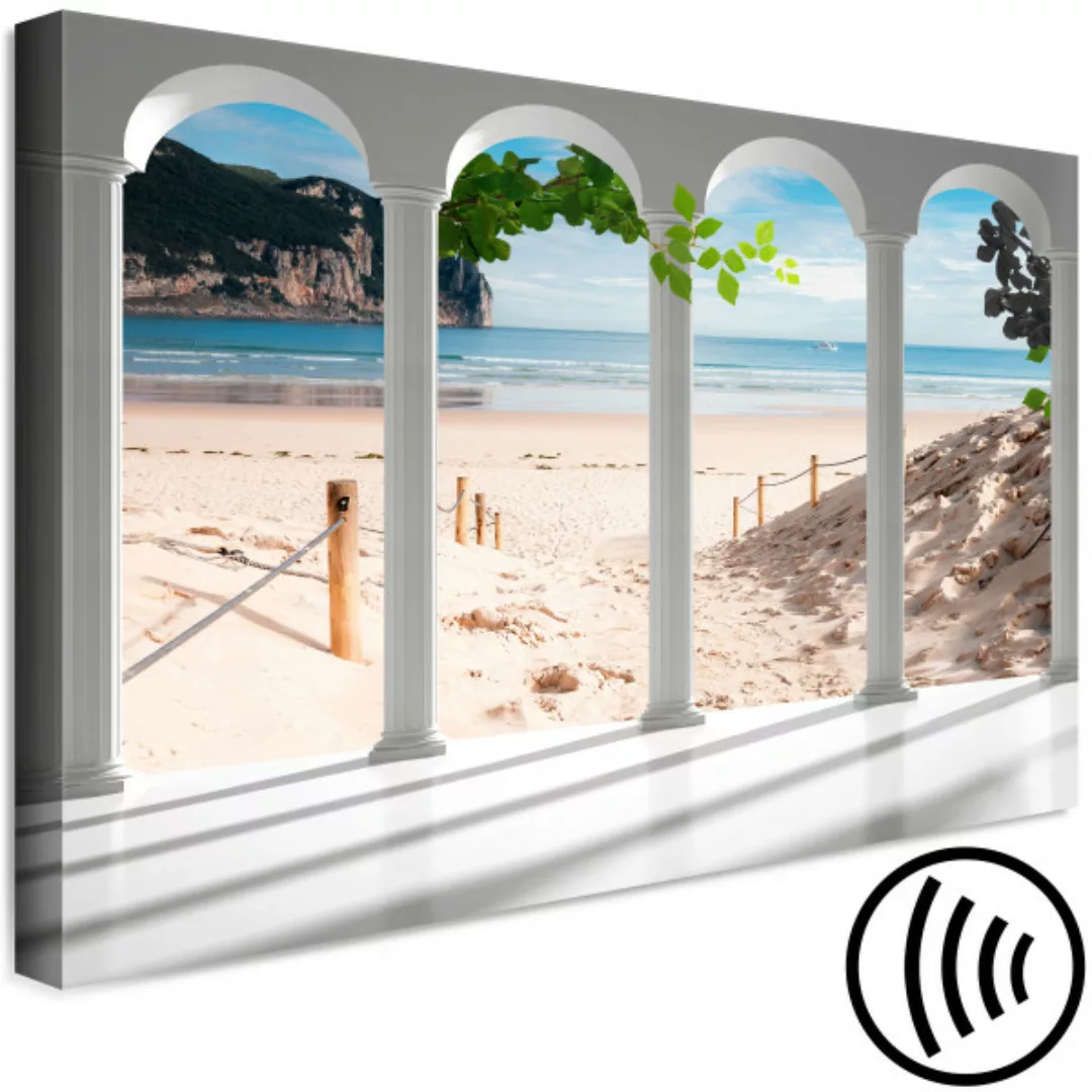 Wandbild Columns and Beach (1 Part) Wide XXL günstig online kaufen