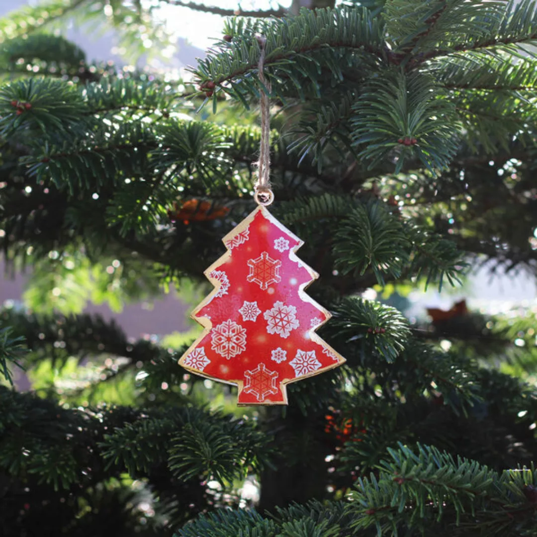 Fensterdeko Tannenbaum Rot günstig online kaufen