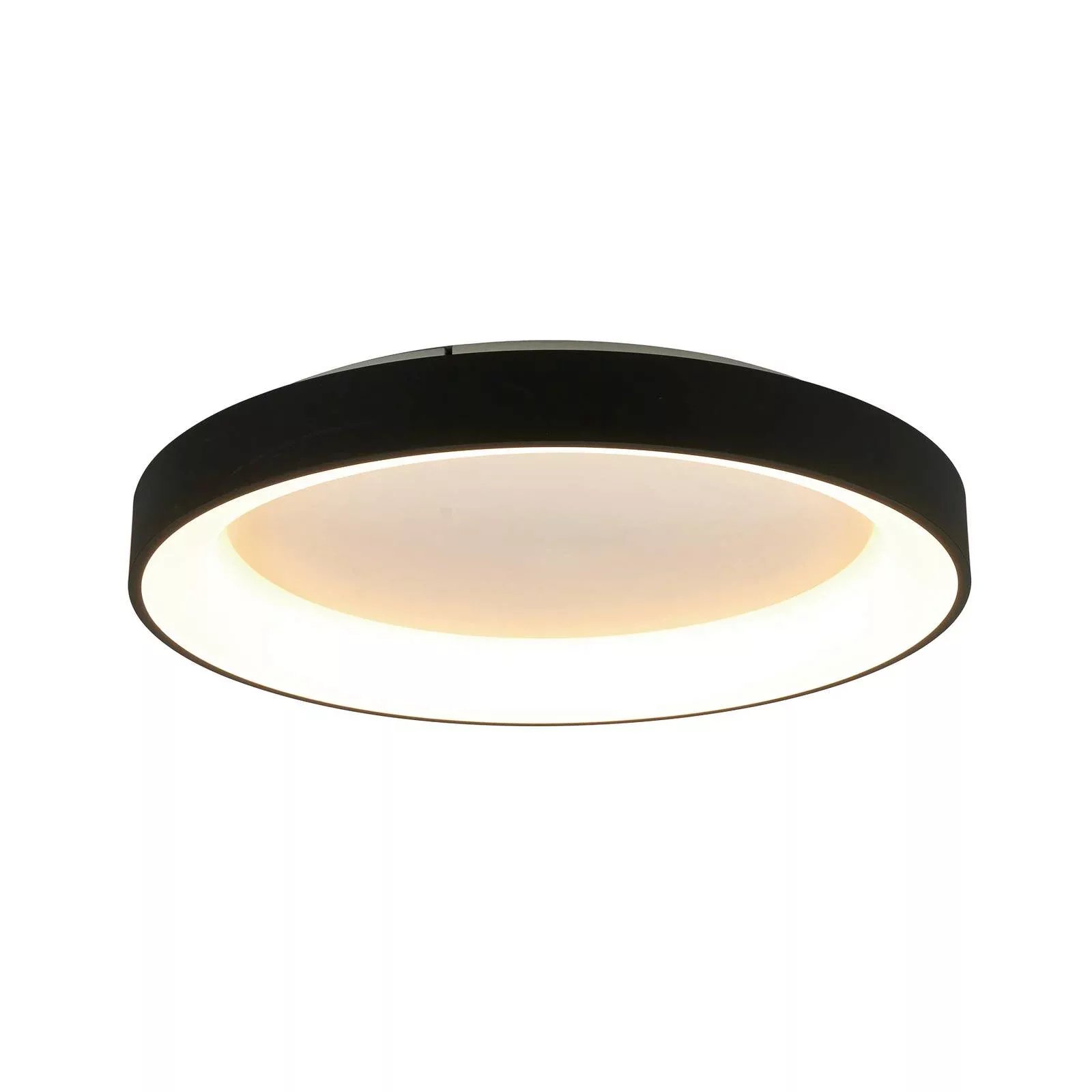 LED-Deckenlampe Niseko II CCT Fernbedienung, Ø 50cm, schwarz günstig online kaufen