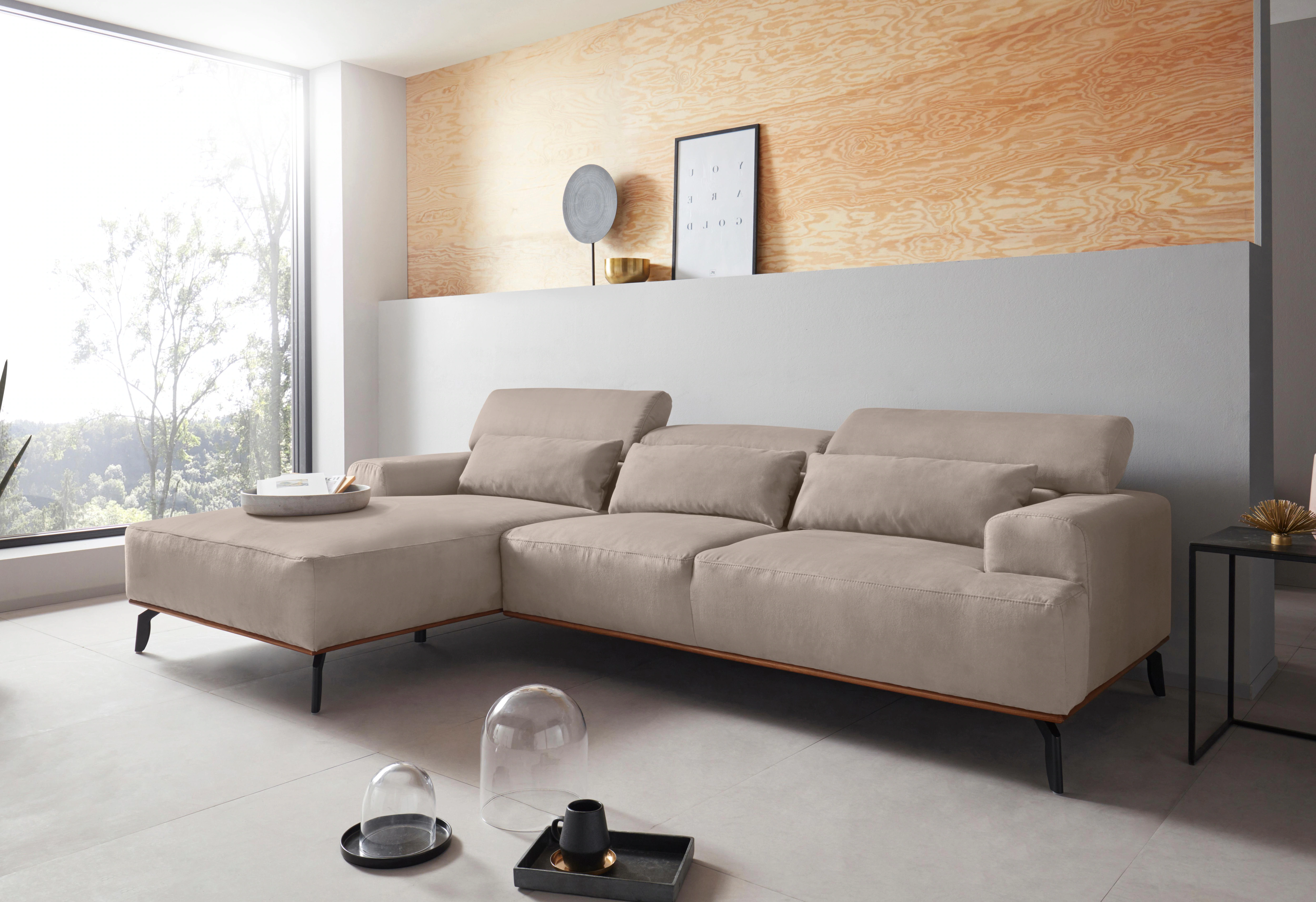 Places of Style Ecksofa "Carlo L-Form", Kopfteilverstellung günstig online kaufen