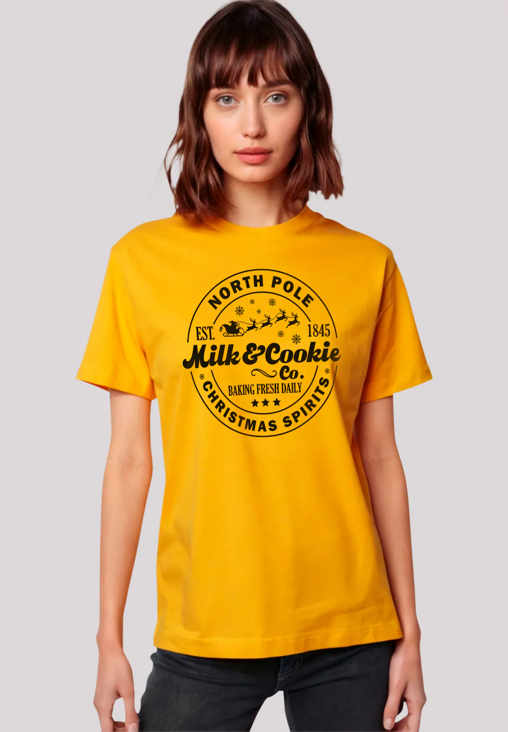 F4NT4STIC T-Shirt "Milk and Cookie Bakery Retro Weihnachten", Premium Quali günstig online kaufen