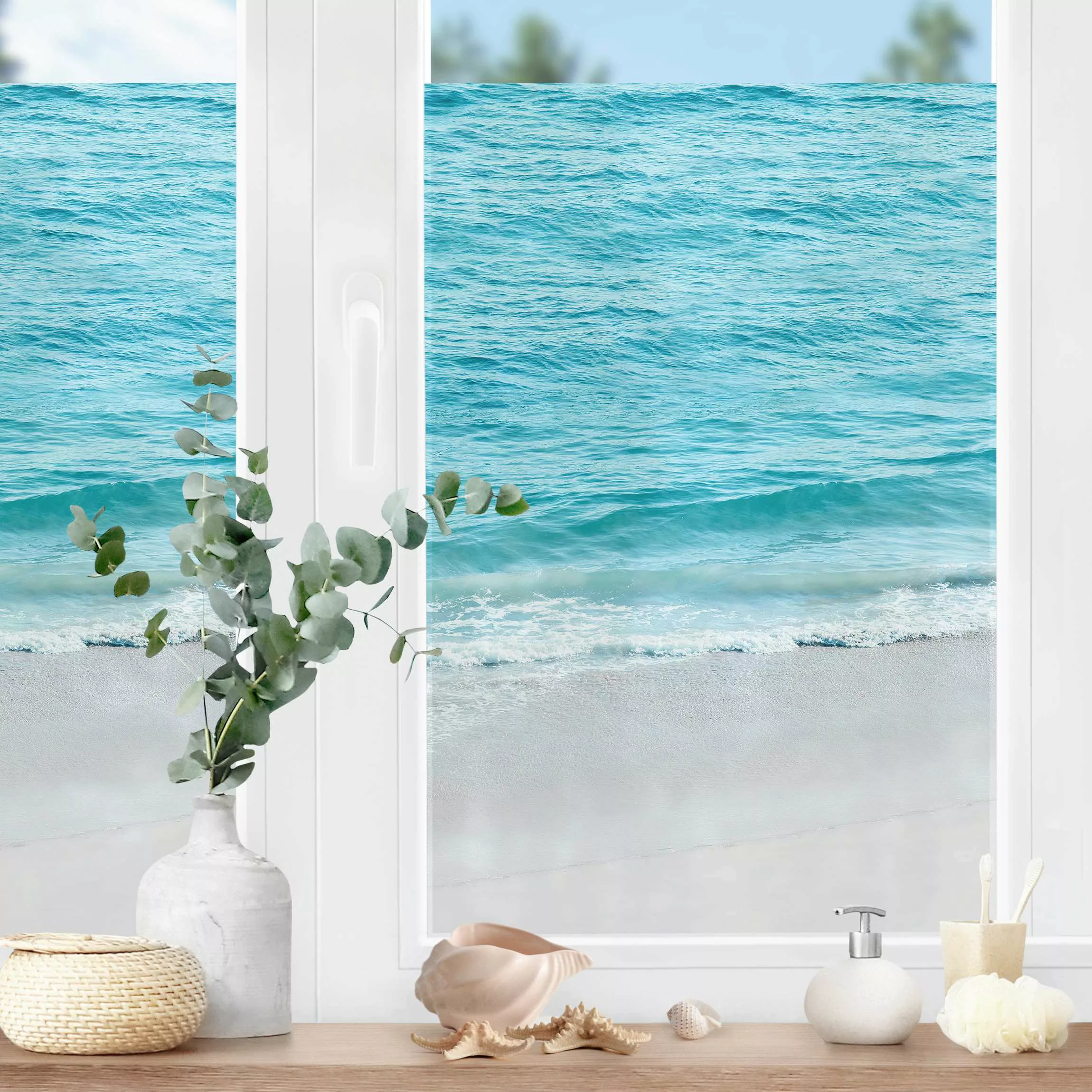Fensterfolie Sanfte Wellen in Malibu günstig online kaufen