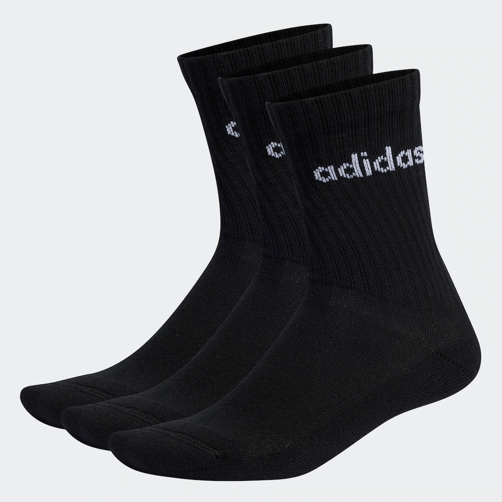 adidas Performance Funktionssocken "LINEAR CREW CUSHIONED SOCKEN, 3 PAAR", günstig online kaufen