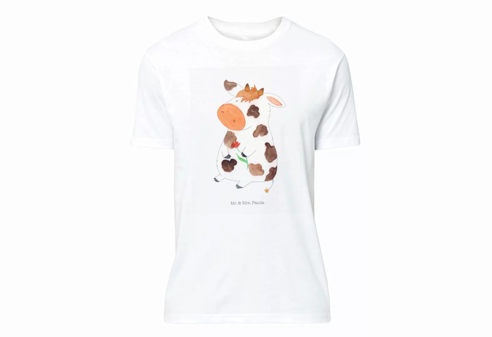 Mr. & Mrs. Panda T-Shirt Kuh - Weiß - Geschenk, Träume, Nachthemd, Landwirt günstig online kaufen