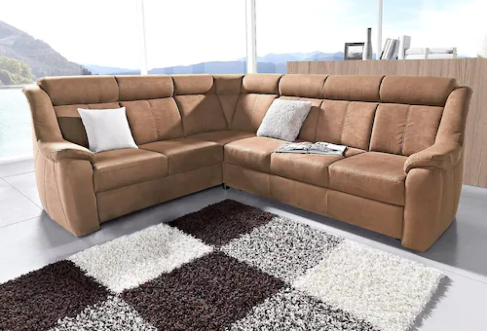sit&more Ecksofa »Basel L-Form«, wahlweise mit Relaxfunktion günstig online kaufen