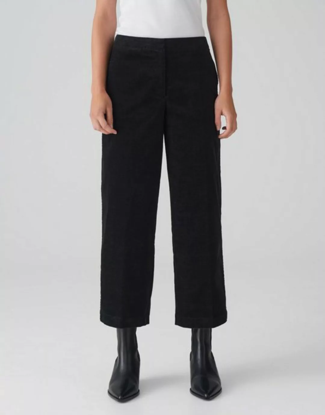 OPUS Samthose Wide Cropped Pants MONDAI aus weichem Samt günstig online kaufen