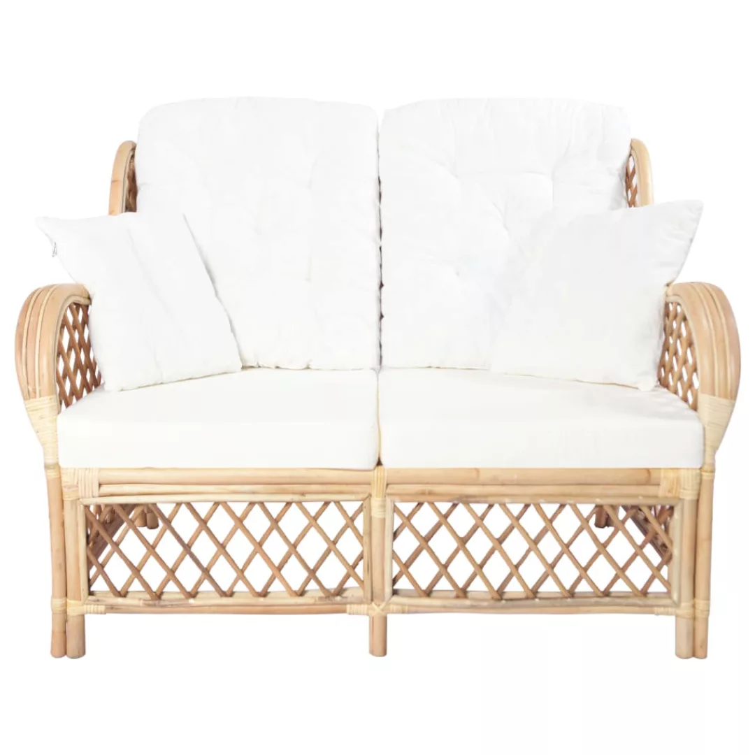 vidaXL Sofa 2-Sitzer-Sofa Rattan Couch günstig online kaufen