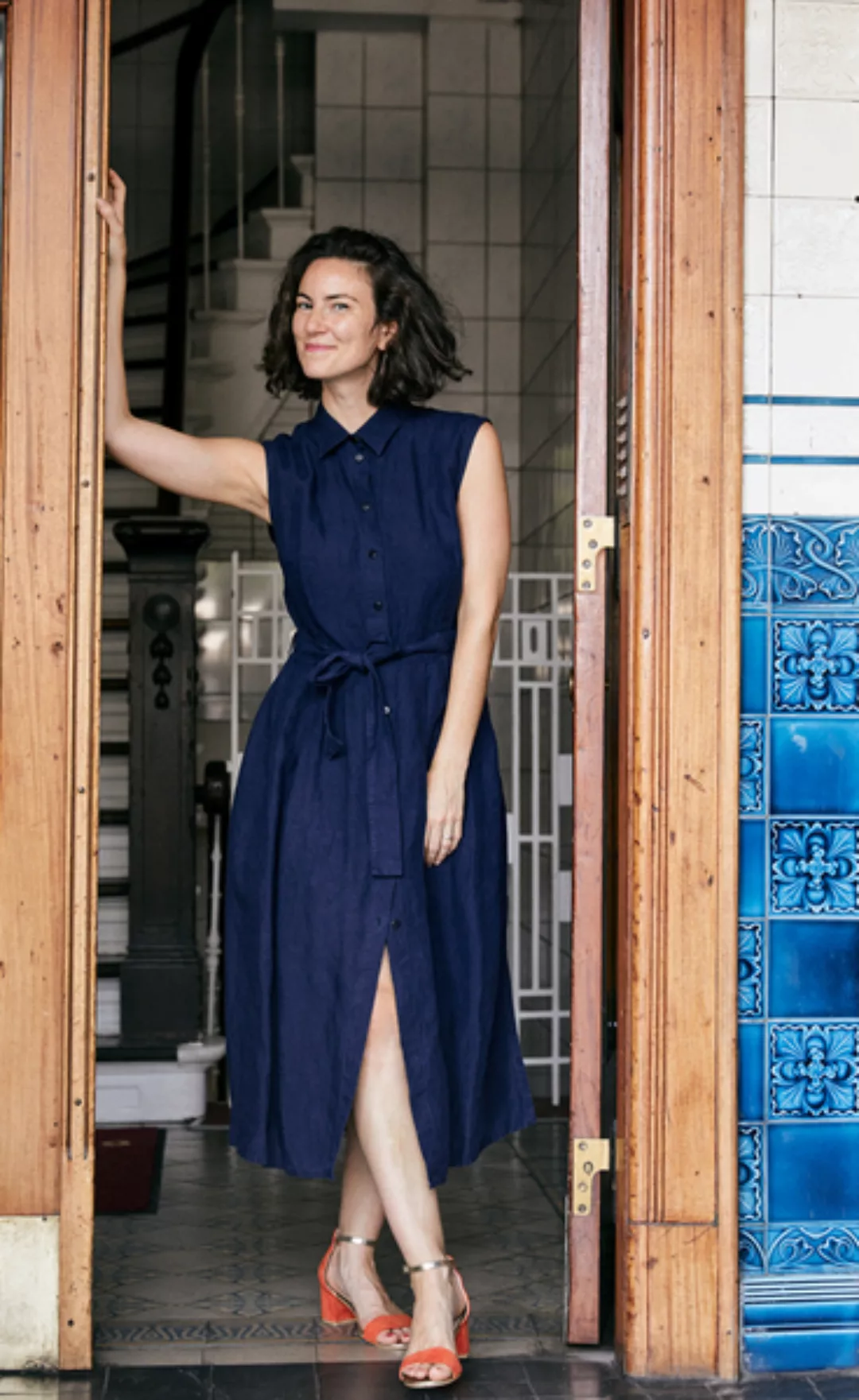 Dress Marie, Blau - Damenkleid Aus Bio-baumwolle günstig online kaufen