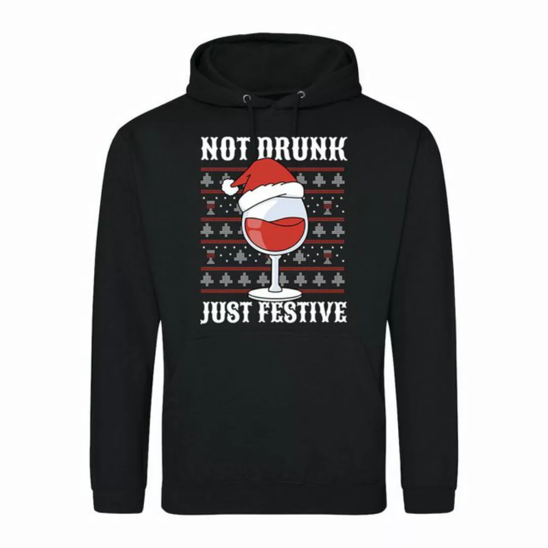 Youth Designz Kapuzenpullover Not Drunk Just Festive Herren Hoodie Pullover günstig online kaufen