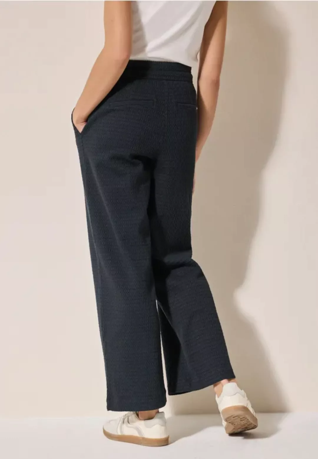 Wide Leg Hose mit Struktur günstig online kaufen