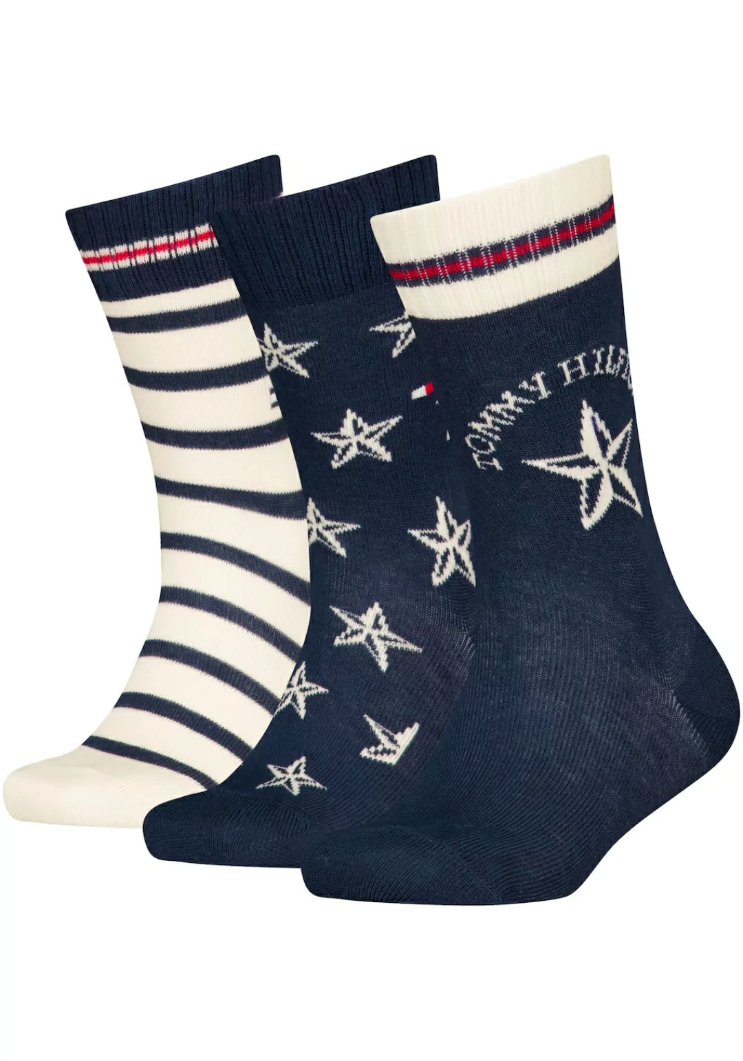 Tommy Hilfiger Socken, (3 Paar), mit auffälliger Musterung günstig online kaufen