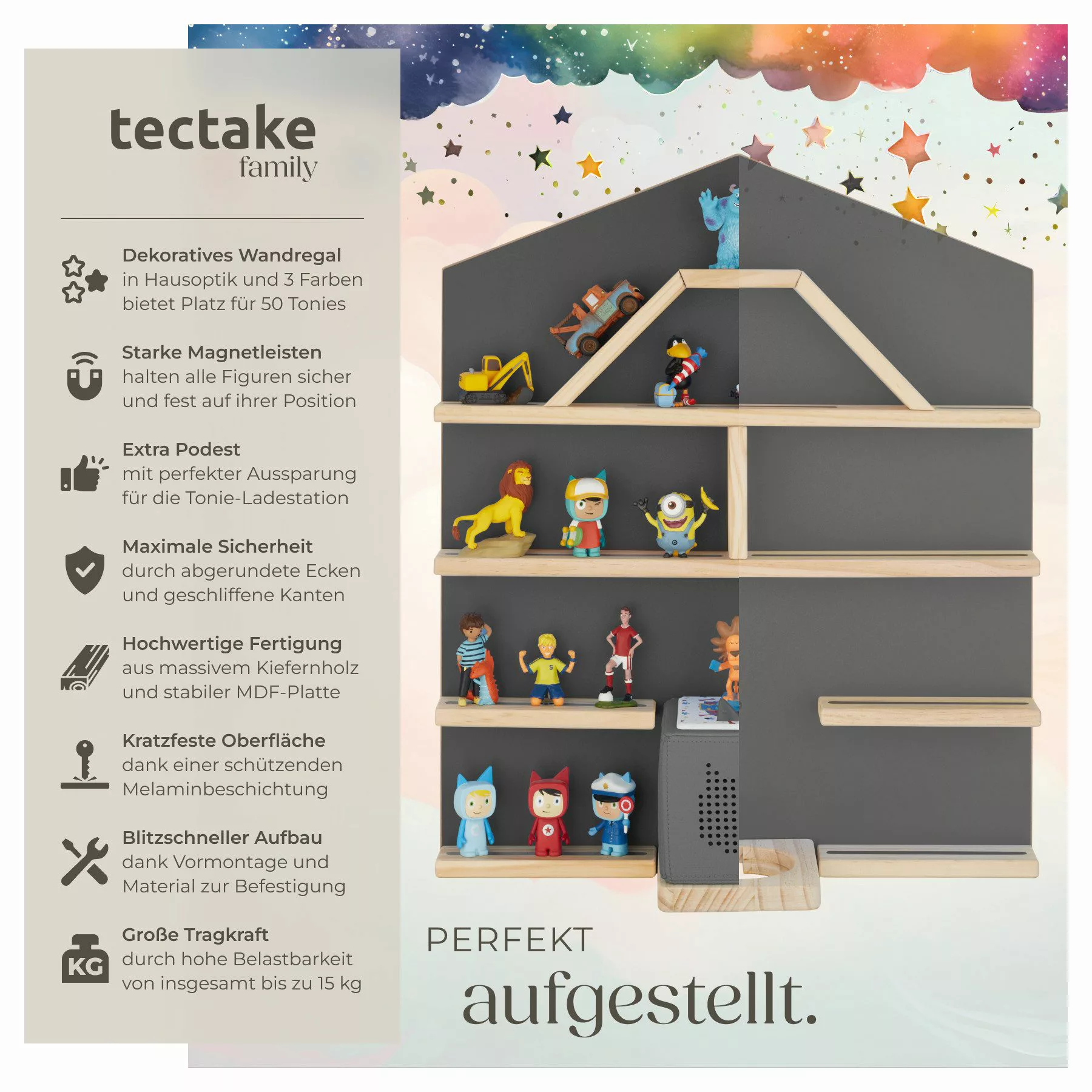 tectake Wandregal Hängeregal Mylittle Story für günstig online kaufen