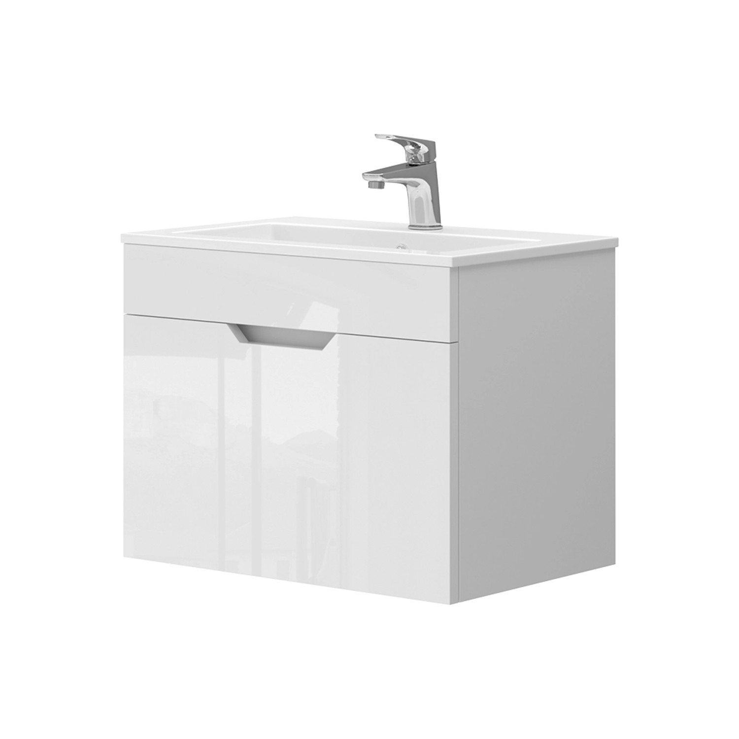 Vicco Badmöbel-Set Stefanie Weiß Hochglanz 2 Teile Unterschrank 60 cm günstig online kaufen