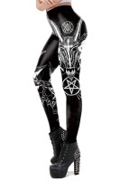 Gothic-Leggings 'Ziegenkopf' günstig online kaufen