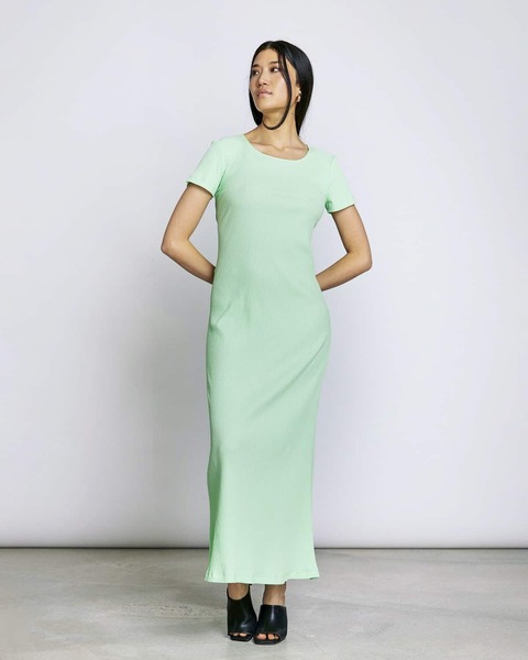 Kleid Vroni Gerippt Intense Mint günstig online kaufen
