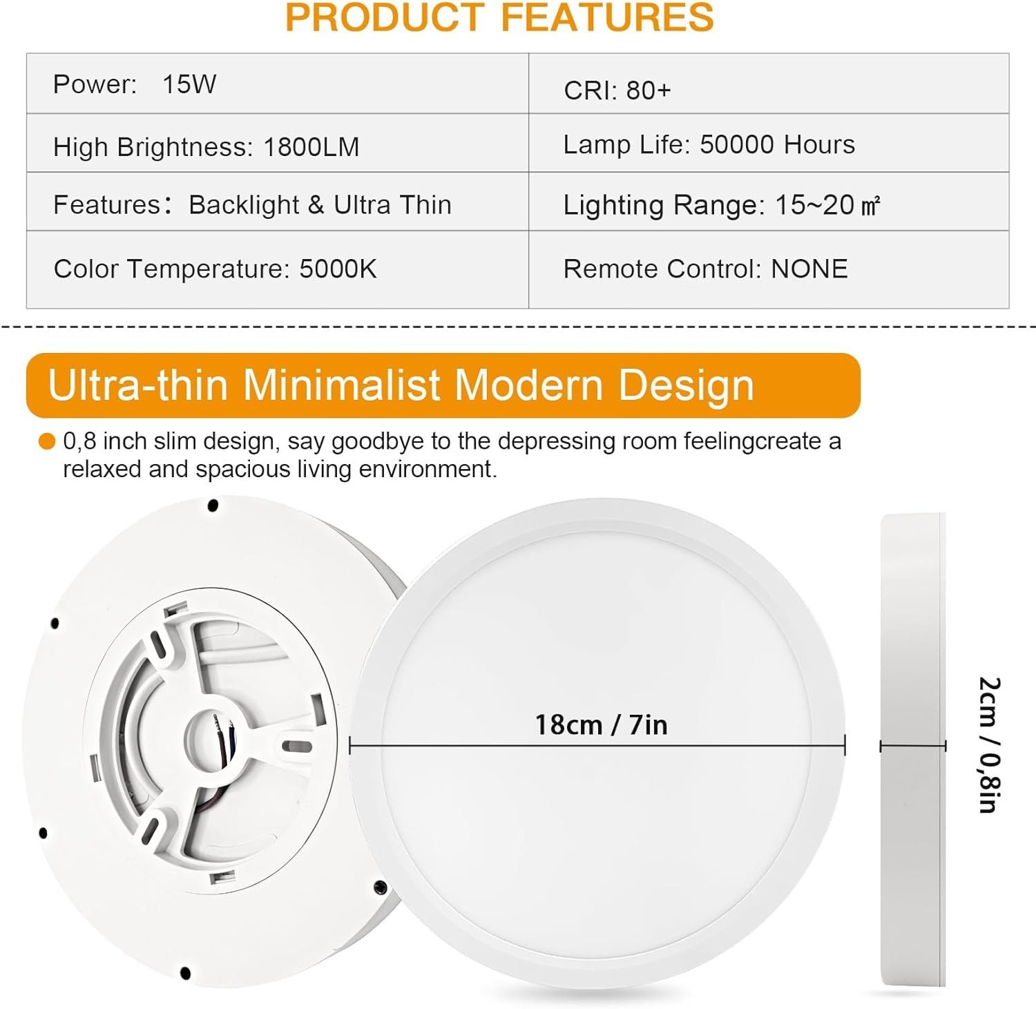 BRAIDOL Deckenleuchten LED Deckenlampe Flach Rund günstig online kaufen