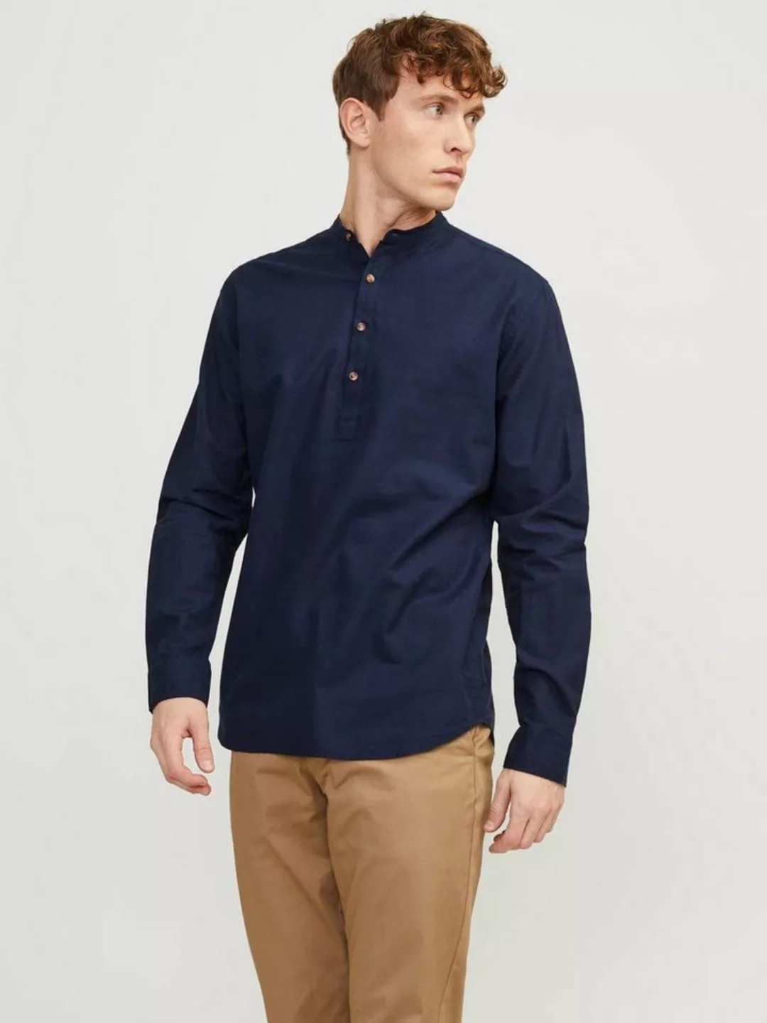 Jack & Jones Langarmhemd JJESUMMER TUNIC LINEN BLEND SHIRT LS SN günstig online kaufen