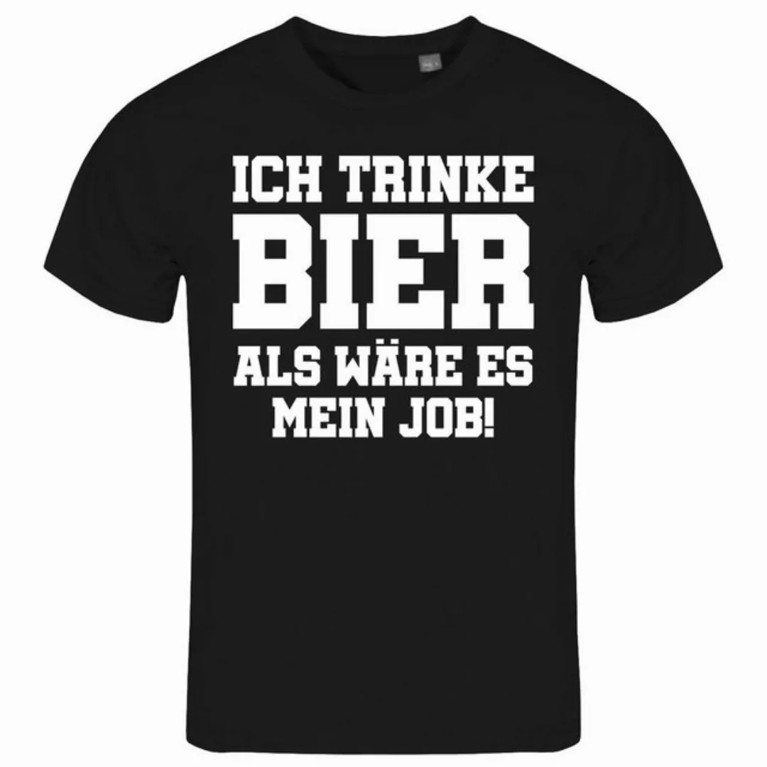 deinshirt Print-Shirt Herren T-Shirt Ich trinke Bier als wäre es mein Job F günstig online kaufen